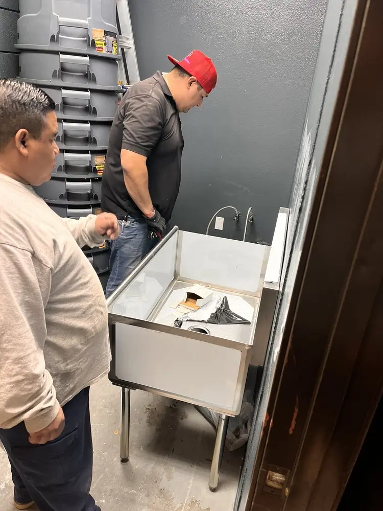 Commercial plumbing and sink installation in Triana
